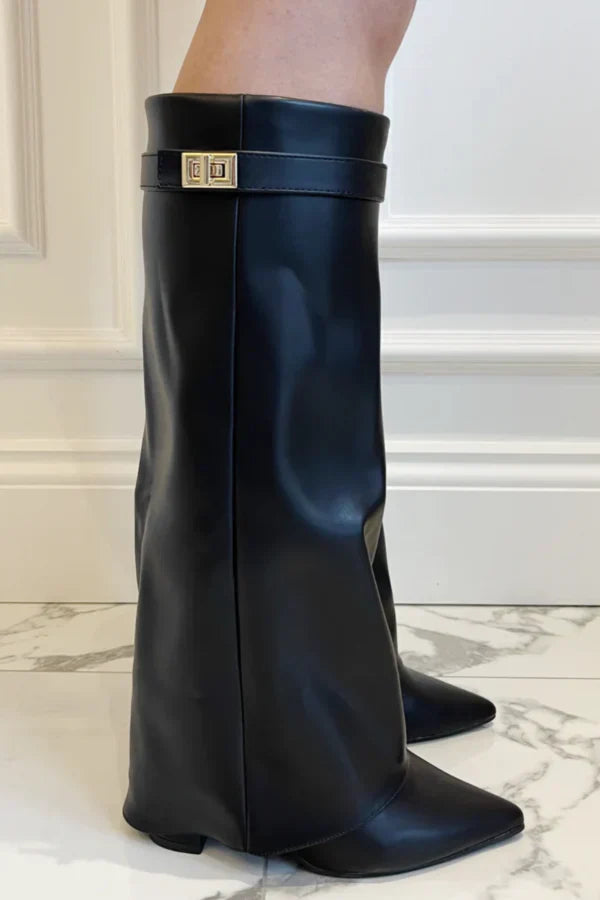 Stivali con tacco a blocco da donna Cristela | Taglio al ginocchio e design senza tempo