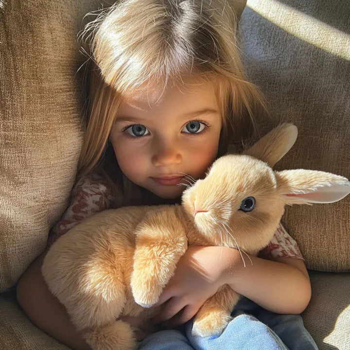 Lapin en peluche réaliste pour enfants | Jouet interactif avec mouvements et fourrure douce