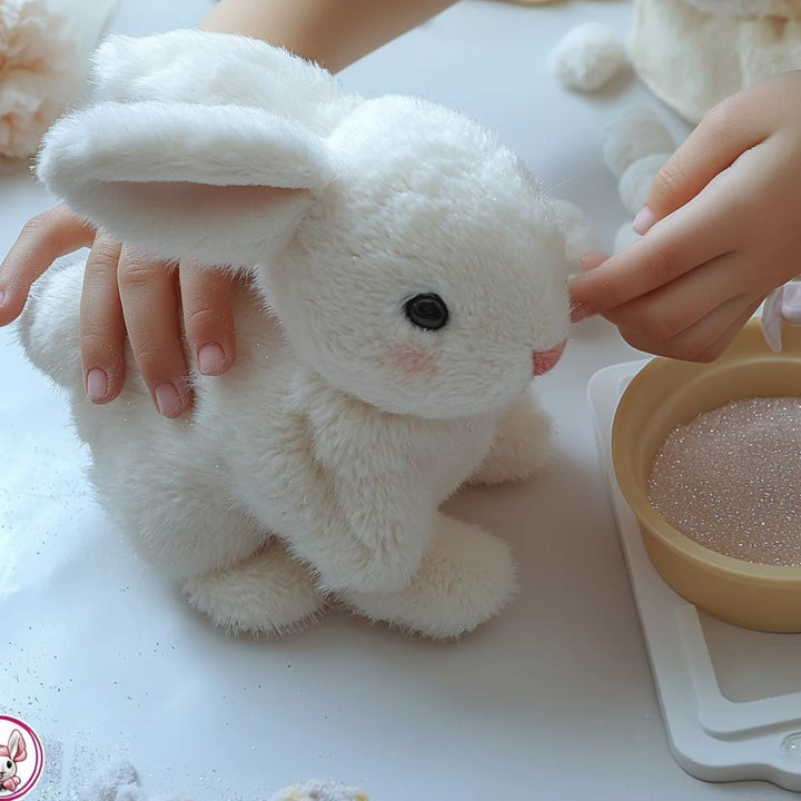 Lapin en peluche réaliste pour enfants | Jouet interactif avec mouvements et fourrure douce