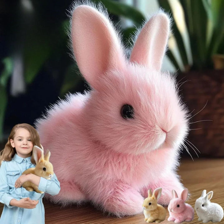 Lapin en peluche réaliste pour enfants | Jouet interactif avec mouvements et fourrure douce