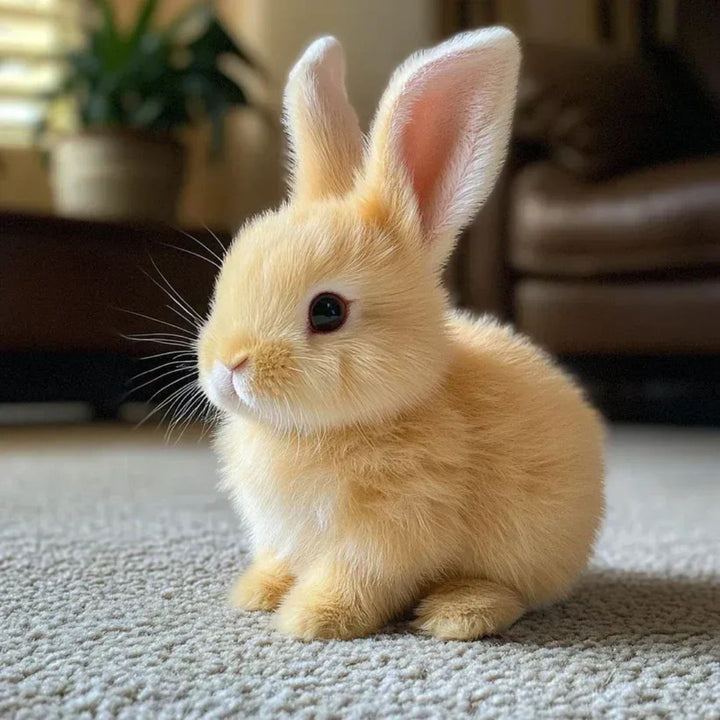 Lapin en peluche réaliste pour enfants | Jouet interactif avec mouvements et fourrure douce