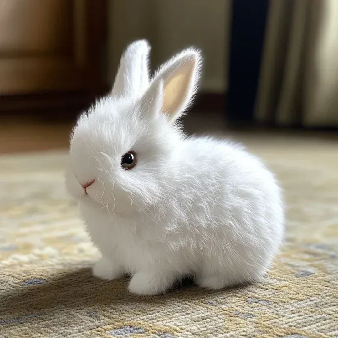Lapin en peluche réaliste pour enfants | Jouet interactif avec mouvements et fourrure douce