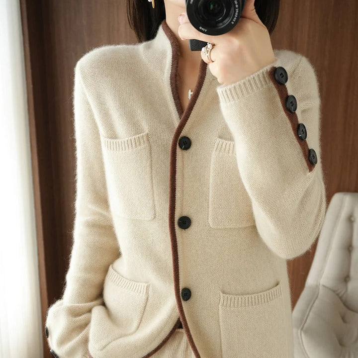Veste Cardigan Cachemire & Laine Mérinos | Élégance et Confort pour un Style Chic