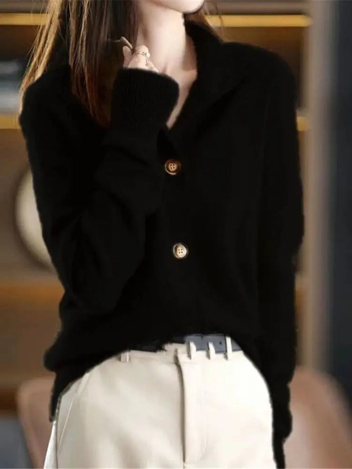 Claudi | Cardigan Long à Boutons pour Femme, Design Élégant et Confort Optimal pour l'Automne