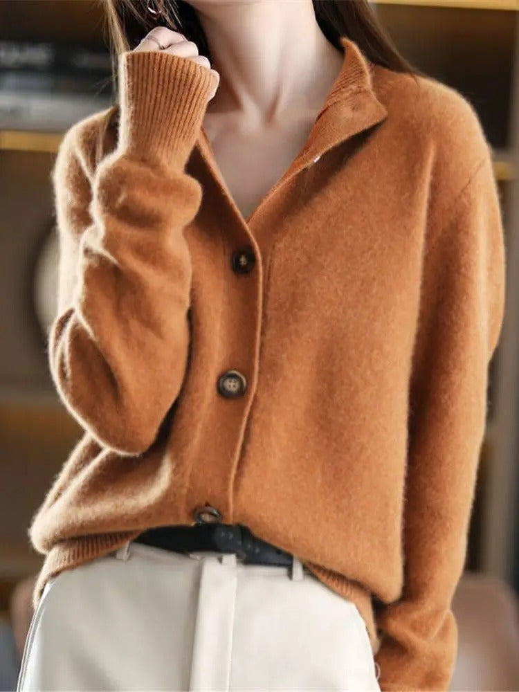 Claudi | Cardigan Long à Boutons pour Femme, Design Élégant et Confort Optimal pour l'Automne