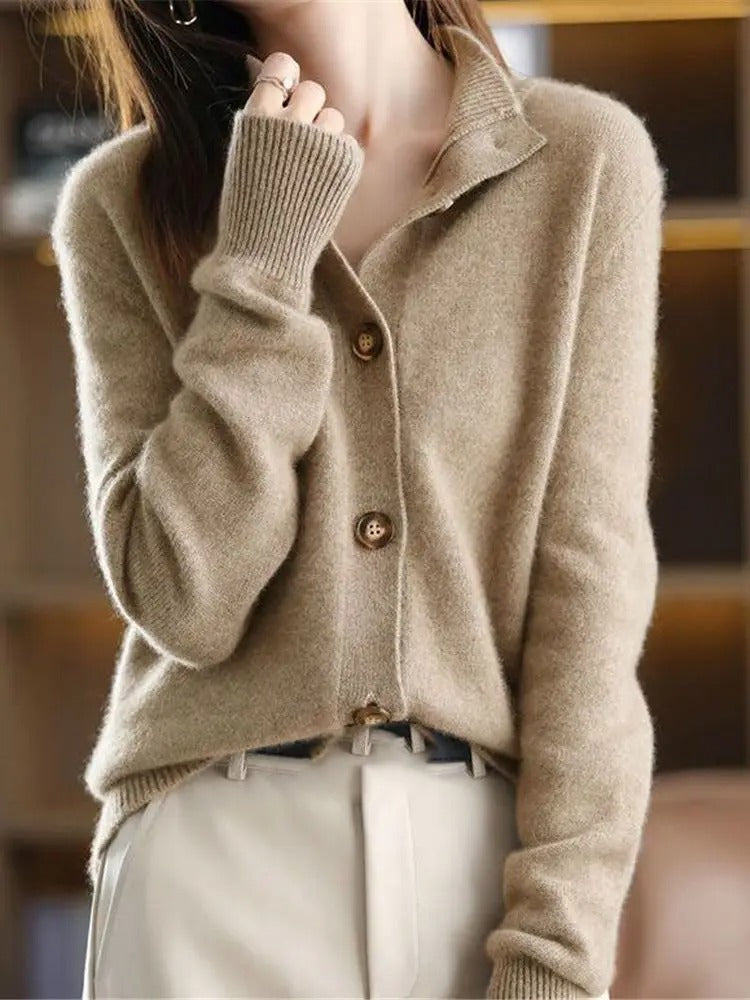 Claudi | Cardigan Long à Boutons pour Femme, Design Élégant et Confort Optimal pour l'Automne