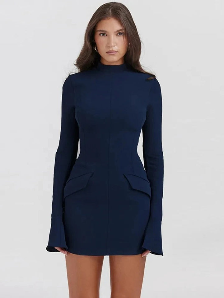 Solenne Robe Mini Femme à Manches Longues | Élégante et Polyvalente