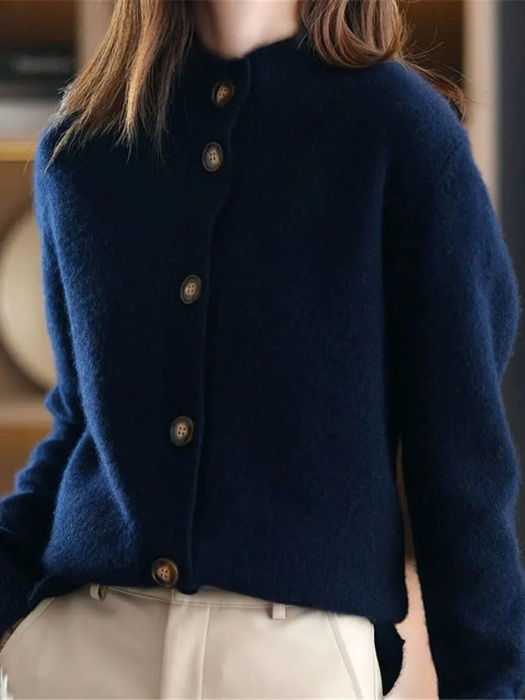 Claudi | Cardigan Long à Boutons pour Femme, Design Élégant et Confort Optimal pour l'Automne