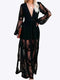Mabyn - Vestido largo de encaje bohemio atemporal para mujer