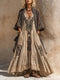 Daisy - Conjunto de dos piezas de lino y algodón de estilo bohemio — Conjunto de vestido y camisa holgada vintage