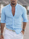 Chemise en lin pour homme - légère et respirante pour l'automne