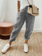 Pantalone casual a righe da donna