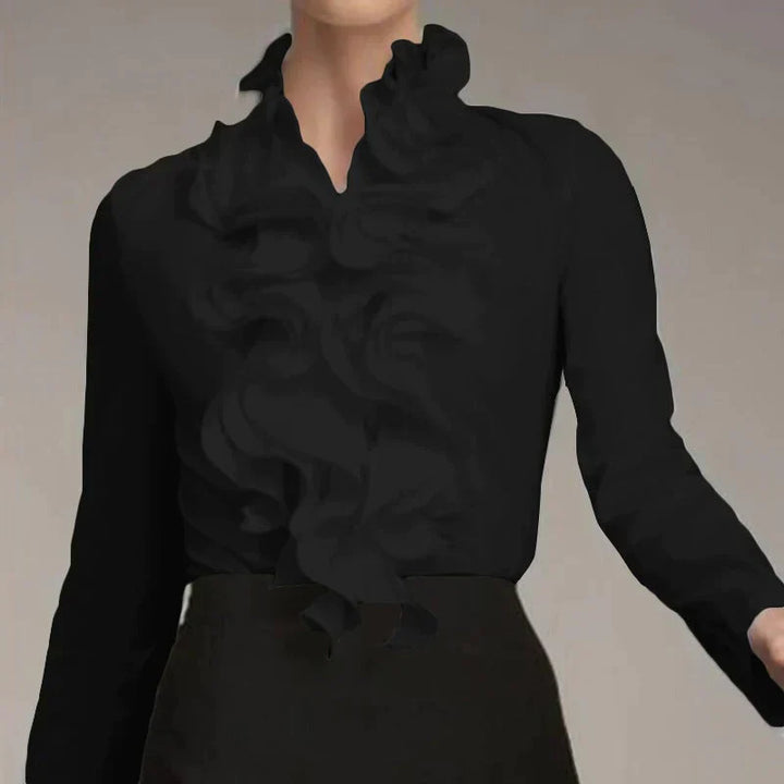 Elegante camicetta con volant e bottoni da donna Celeste | Chic e comoda