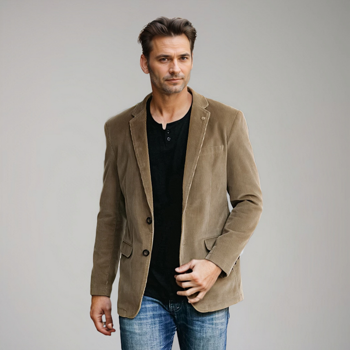 Blazer en velours côtelé | Classique et polyvalent | Design à deux boutons