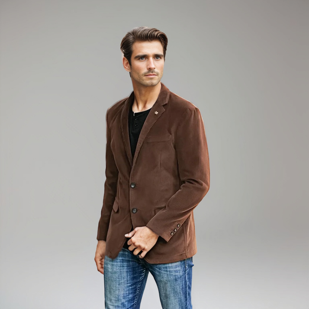 Blazer en velours côtelé | Classique et polyvalent | Design à deux boutons