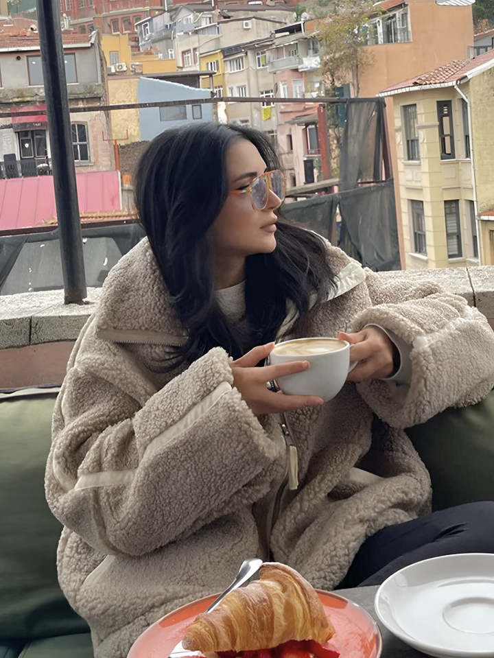 Amalia Manteau Teddy Élégant | Confort et Style Sophistiqués