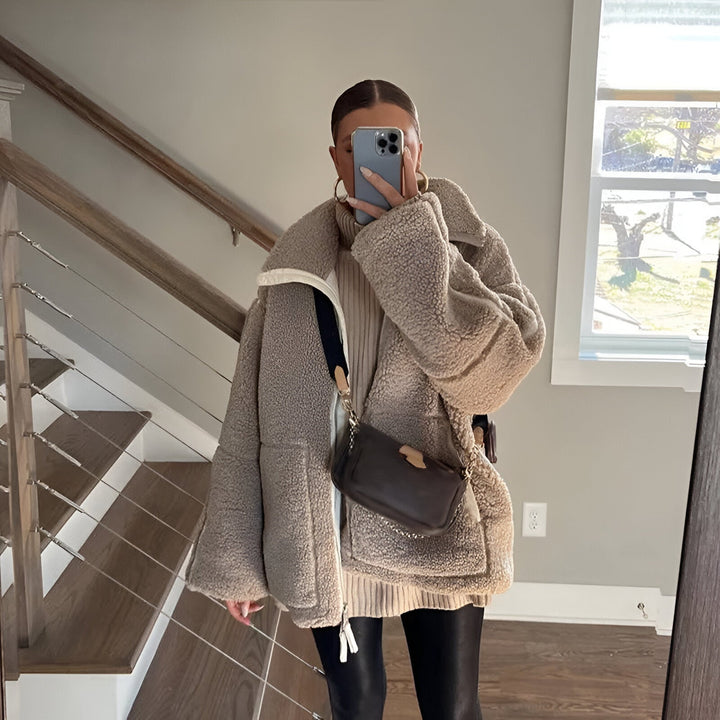 Amalia Manteau Teddy Élégant | Confort et Style Sophistiqués