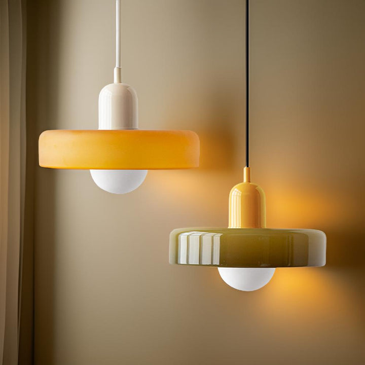 Lámpara colgante de vidrio coloreado | Diseño moderno y elegante