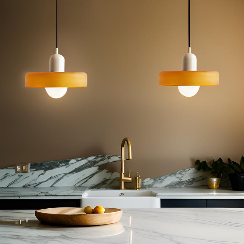 Lámpara colgante de vidrio coloreado | Diseño moderno y elegante