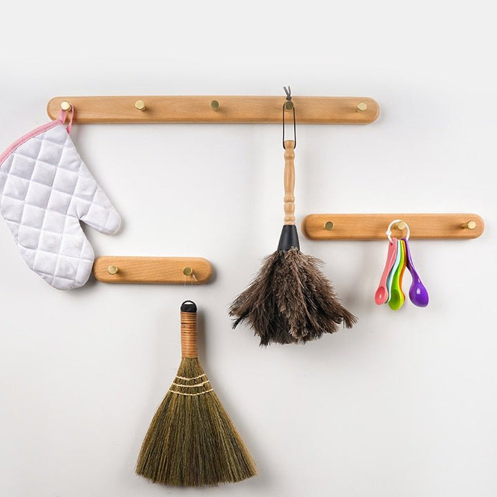 LignaHook Perchero de Pared en Madera y Latón | Diseño Minimalista y Elegante