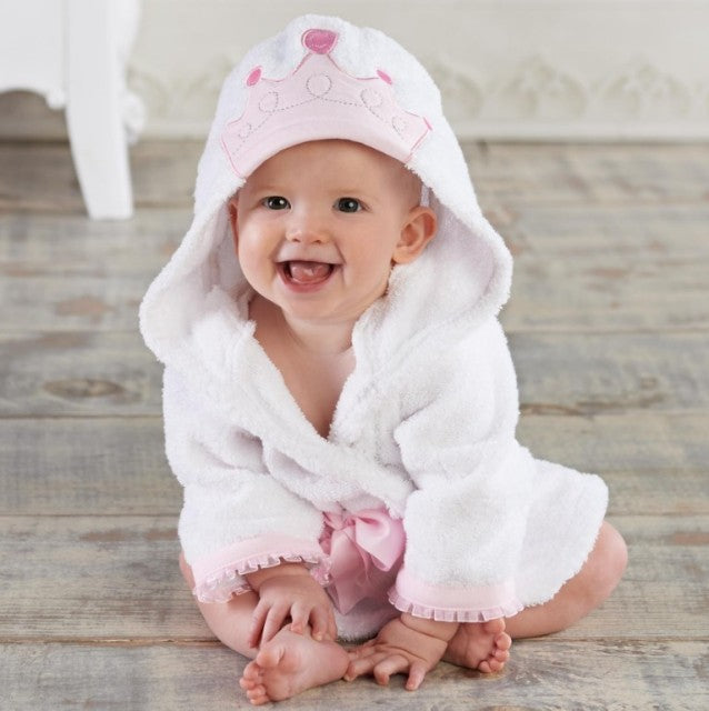 Robe de bebé em algodão macio com capuz animalístico