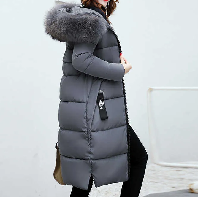 Abrigo largo Leilani con cuello de piel | Elegante e impermeable