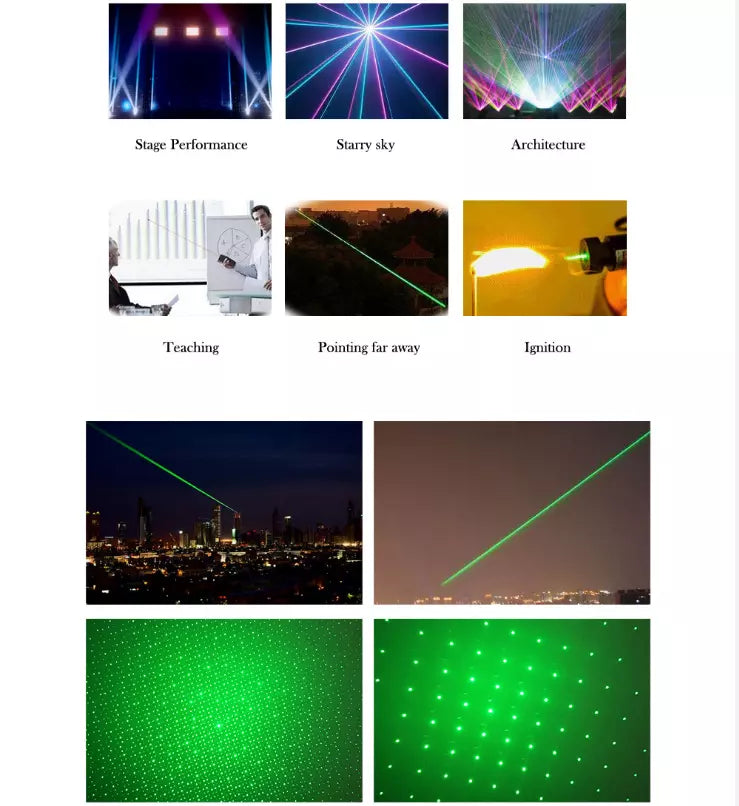 Apontador Laser Verde Recarregável | Laser de Alta Precisão e Longo Alcance