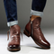 Bottes en cuir avec semelle antidérapante et design élégant