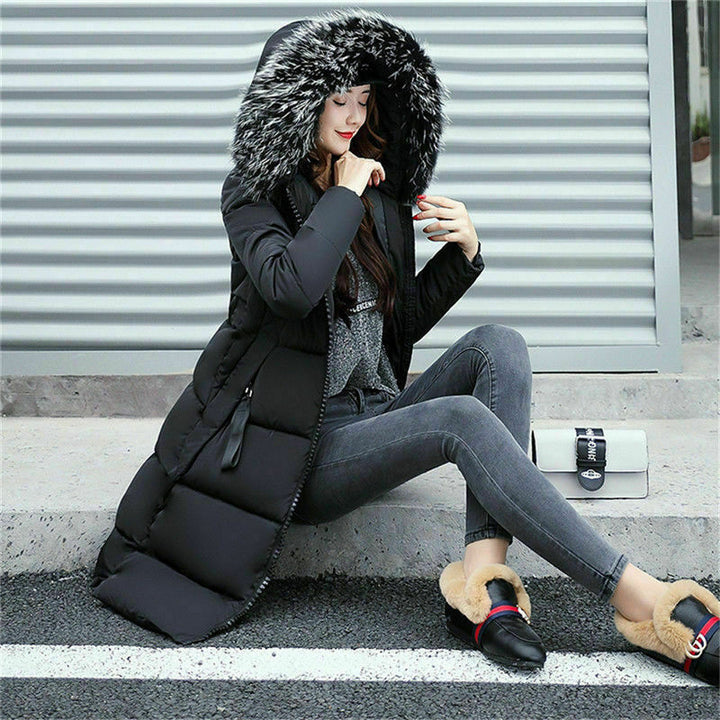 Abrigo largo Leilani con cuello de piel | Elegante e impermeable