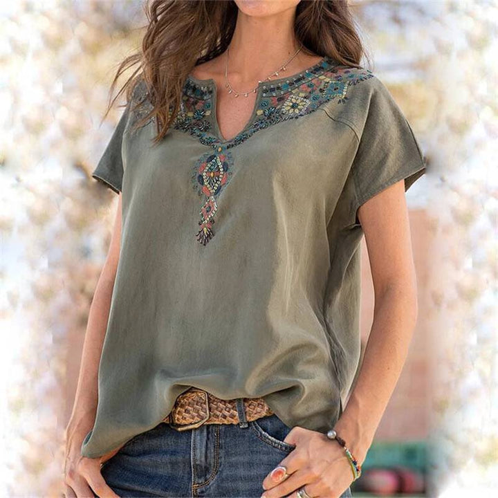 Georgia | Chemisier Boho à Fleurs Éclatantes, Style Chic et Confortable pour Votre Garde-Robe