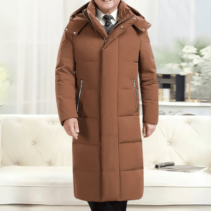 Yannis Manteau Long Rembourré avec Capuche pour Homme | Stylé & Chaud pour Temps Froid