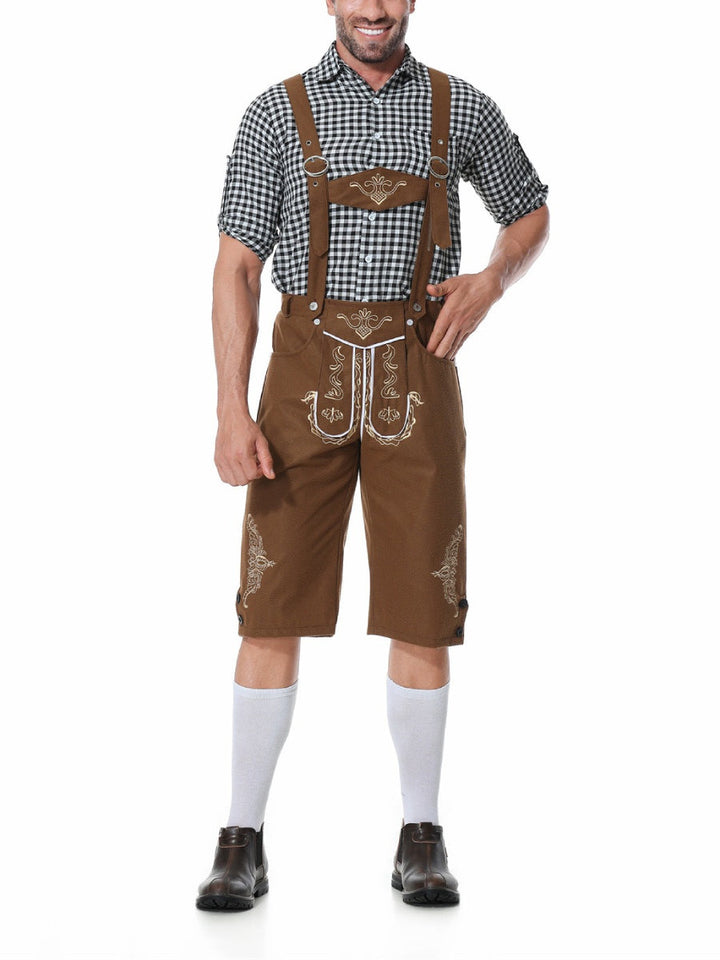 Bergbua - Set de costume Lederhosen avec chemise à carreaux - Your Wiesn Classic