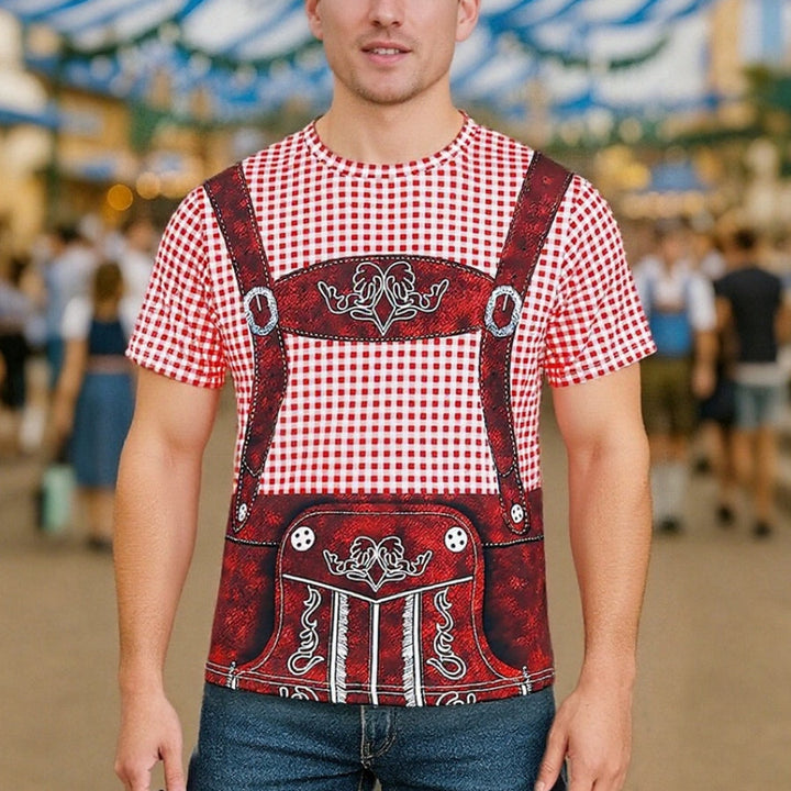 Wiesngaudi T-Shirt Unisexe – Design Lederhosen Photo-Réaliste, Fêtes & Oktoberfest