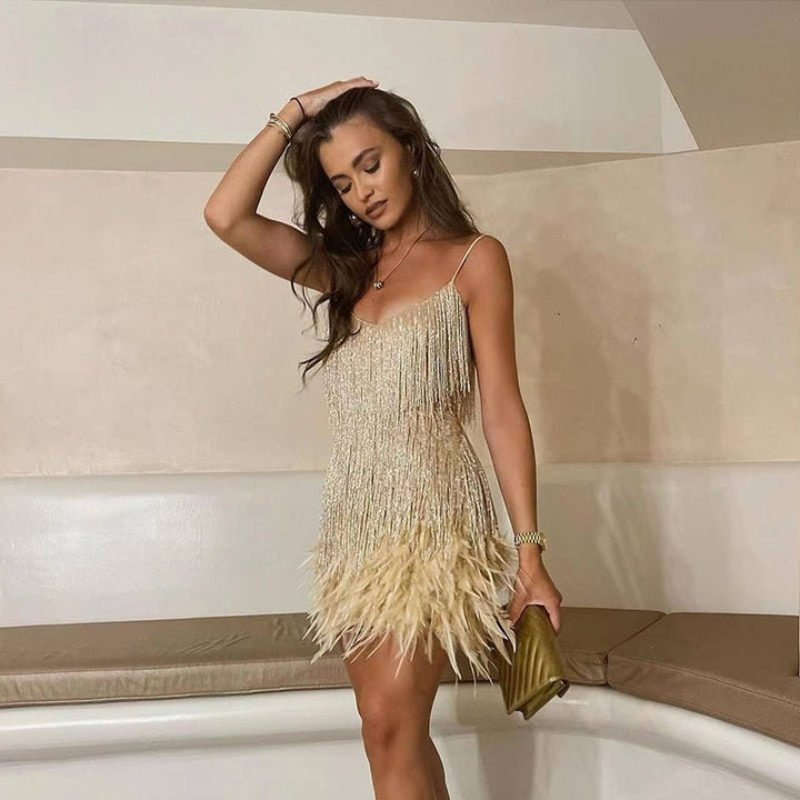 Élégance Brillante | Robe de Cocktail à Paillettes pour Femme