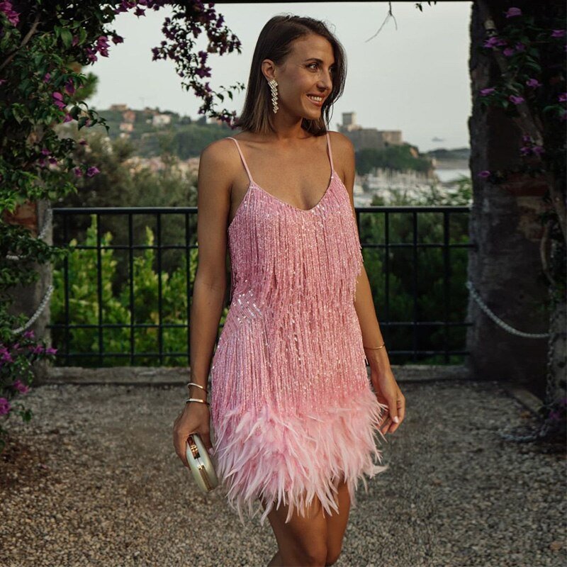 Élégance Brillante | Robe de Cocktail à Paillettes pour Femme