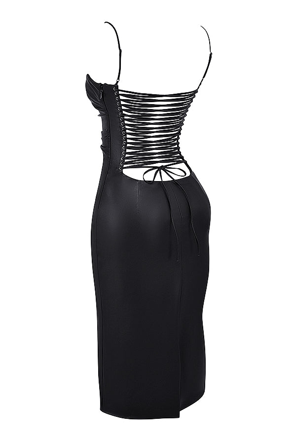 Lilian Robe en Cuir Luxe, Élégante et Intemporelle | Idéale pour les Occasions Spéciales