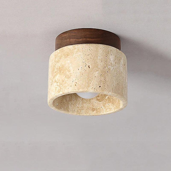 Buijou | Plafonnier en bois et marbre pour intérieurs élégants