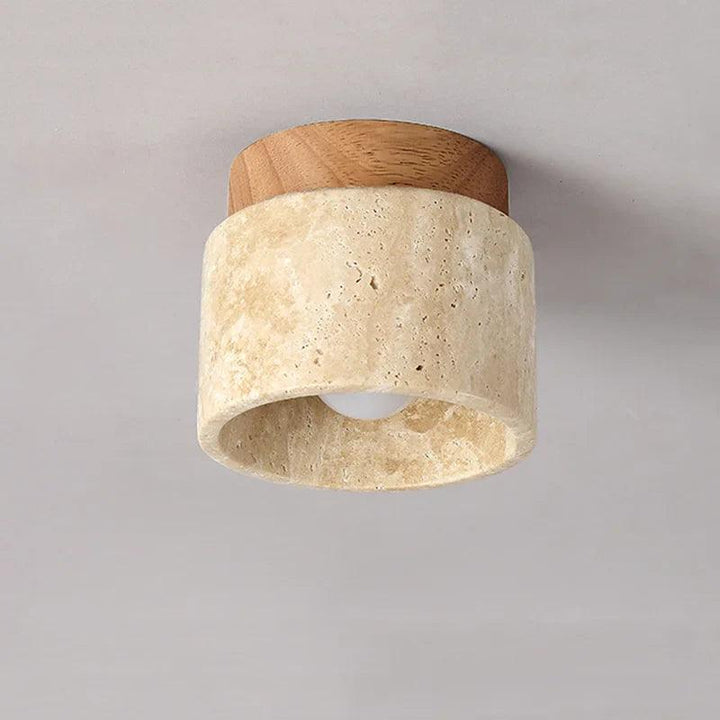 Buijou | Plafonnier en bois et marbre pour intérieurs élégants