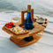 Table à vin portable en bois pour pique-nique 36x31x26cm Surface de service spacieuse