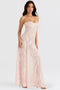 Robe longue Kira pour femme – Élégante robe en dentelle noire ornée de fleurs et à la coupe flatteuse