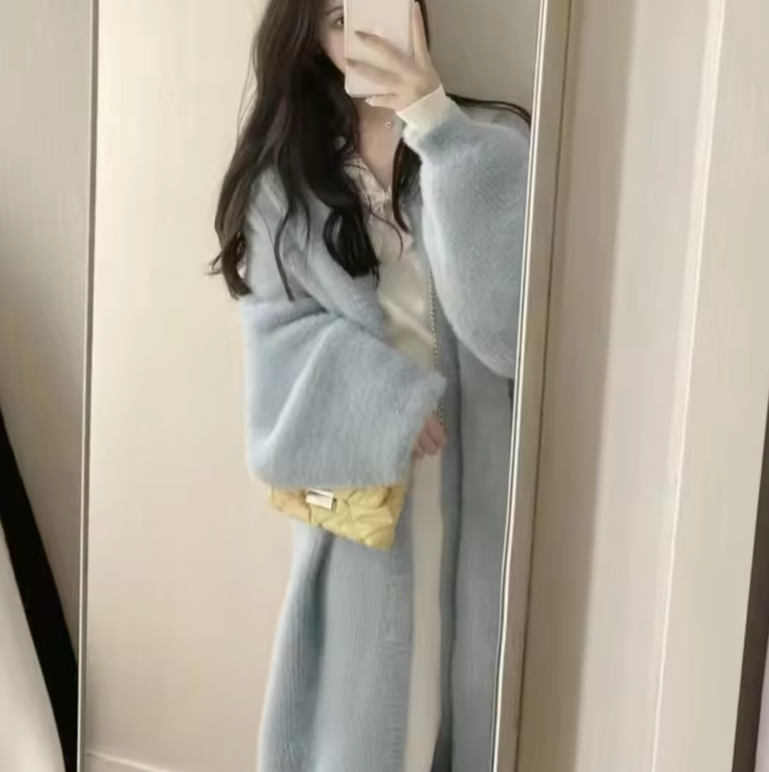 Cárdigan largo de cachemir Yassi | Elegante y cómodo para el invierno, prenda versátil para combinar con otras prendas.