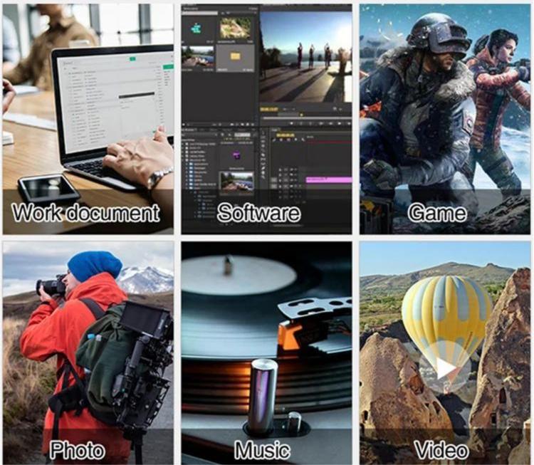 Disque dur externe DataCore 1 To – Ultra-mince, USB 3.0 haute vitesse, compatible Windows/Mac/Linux