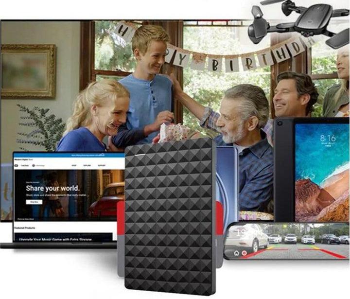 Disque dur externe DataCore 1 To – Ultra-mince, USB 3.0 haute vitesse, compatible Windows/Mac/Linux