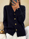 Cardigan de punto para mujer Annie - Cardigan cálido de lana con botones para otoño e invierno