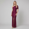 Vestido comprido de lantejoulas para mulher, assimétrico (uma só alça) | Vestido de noite justo para festas de Natal, com racha lateral | Roupa elegante até ao chão