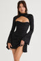 Vestido Glamour de Oscer para mujer | Cuello alto y elegantes mangas largas