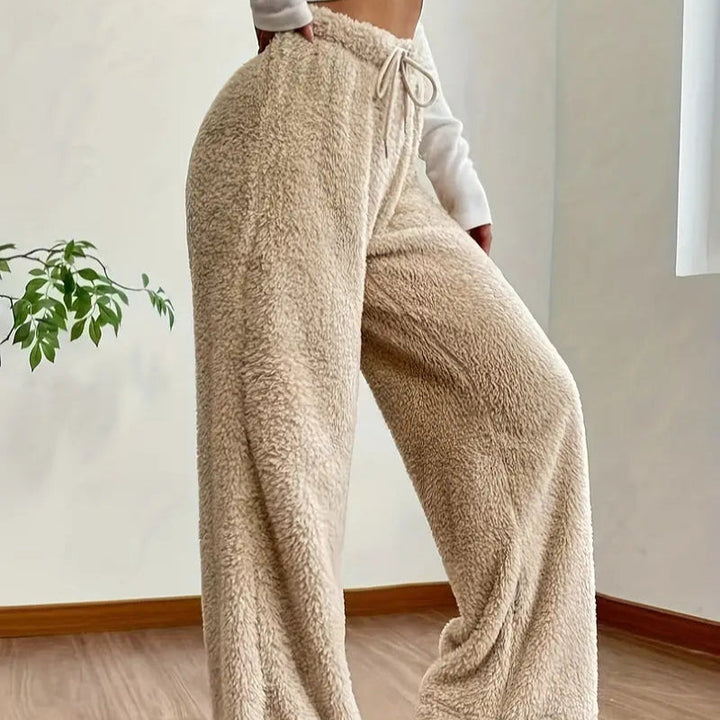 Pantalon de Détente Femme à Jambes Larges | Confort & Chaleur Sherpa