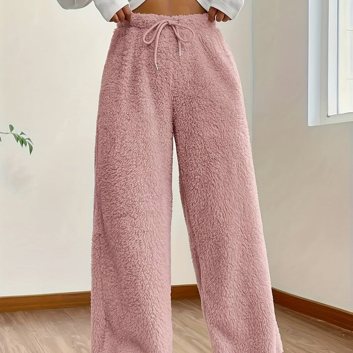 Pantalon de Détente Femme à Jambes Larges | Confort & Chaleur Sherpa