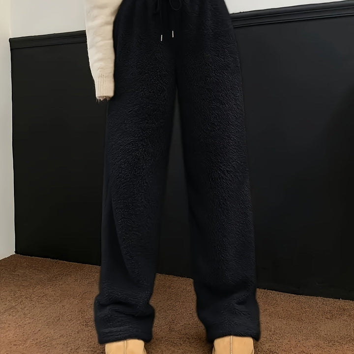 Pantalon de Détente Femme à Jambes Larges | Confort & Chaleur Sherpa
