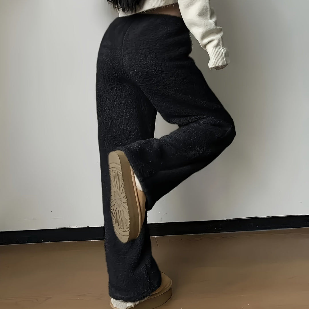 Pantalon de Détente Femme à Jambes Larges | Confort & Chaleur Sherpa